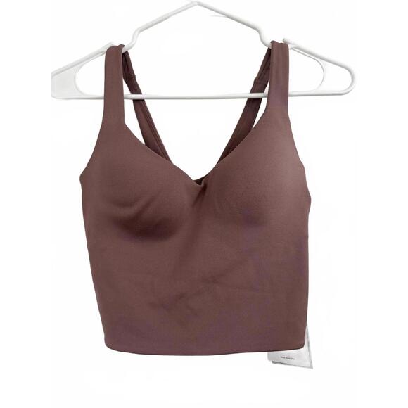 Nike Alate Training Tank Seamless Padded Sports Bra Smokey Mauve/White NWT XS - Picture 3 of 9